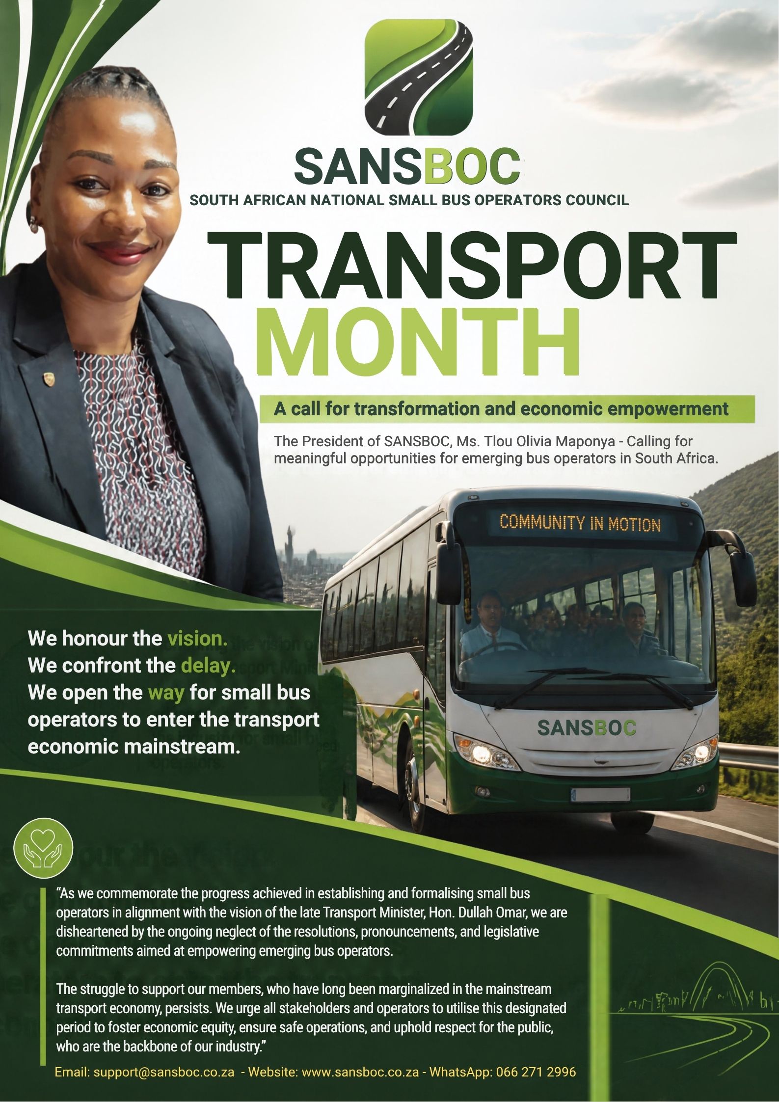 SANSBOC Transport Month 2027 SANSBOC Transport Month 2027