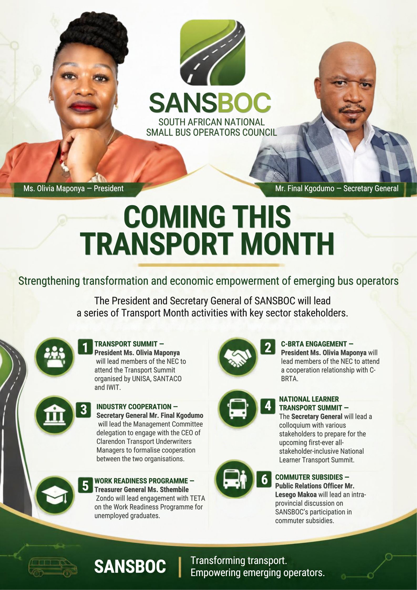 SANSBOC Transport Month Events 2 SANSBOC Transport Month Events 2